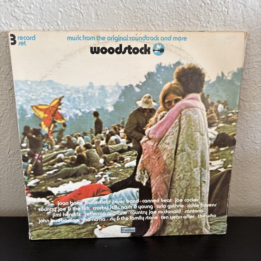 Woodstock Original Soundtrack 3-LP Cotillion SD 3-500 1970 Pressing Hendrix